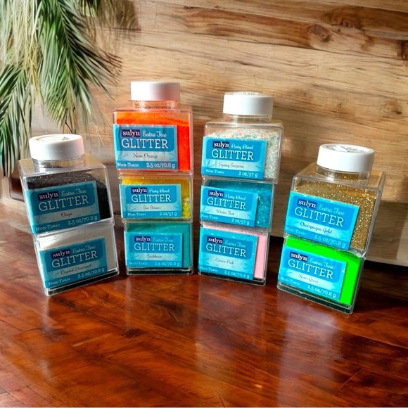 Craft Glitter & Metallic Leaf Flakes Bundle – Sulyn & Resin Easy – 13 Pieces - Picture 2 of 5